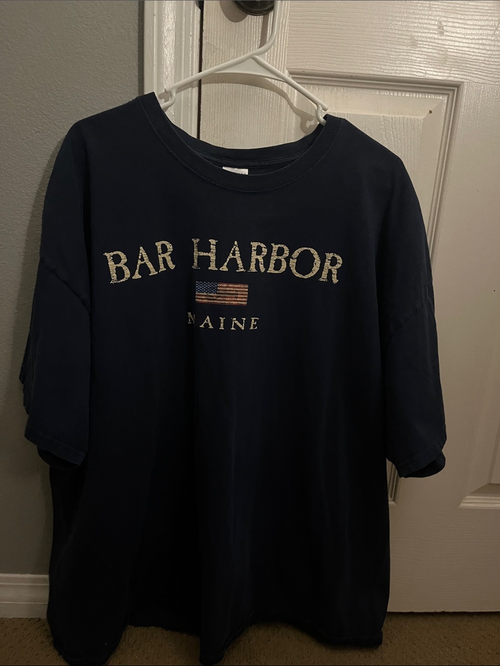 Gildan Navy Bar Harbor Maine Graphic Short Sleeve Tee